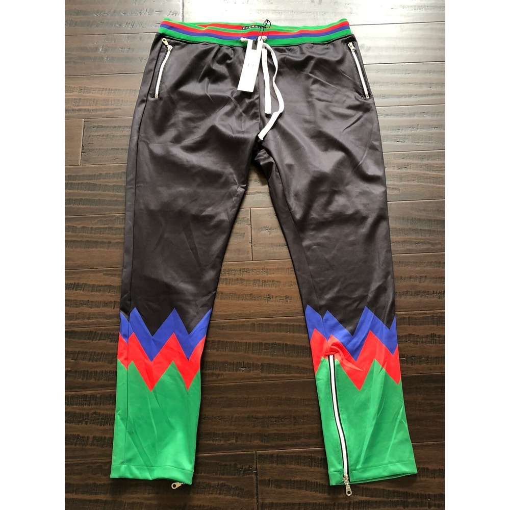 ETERNITY BC/AD Mens Track Pants Size 2XL Colorful Bird Design Embroidered
